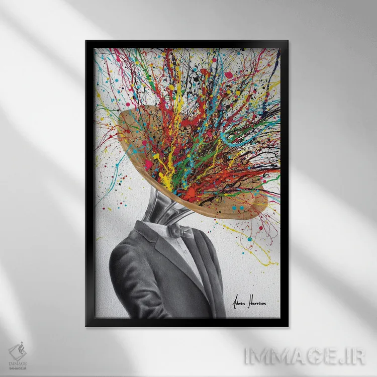 تابلو دکوراتیو استاد صدا اثر اشوین هریسون - نمای قابدار مشکی