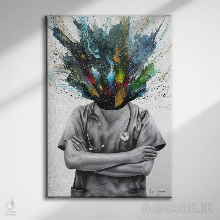 تابلو دکوراتیو دوشنبه پزشکی اثر اشوین هریسون - نمای روبهرو روی دیوار