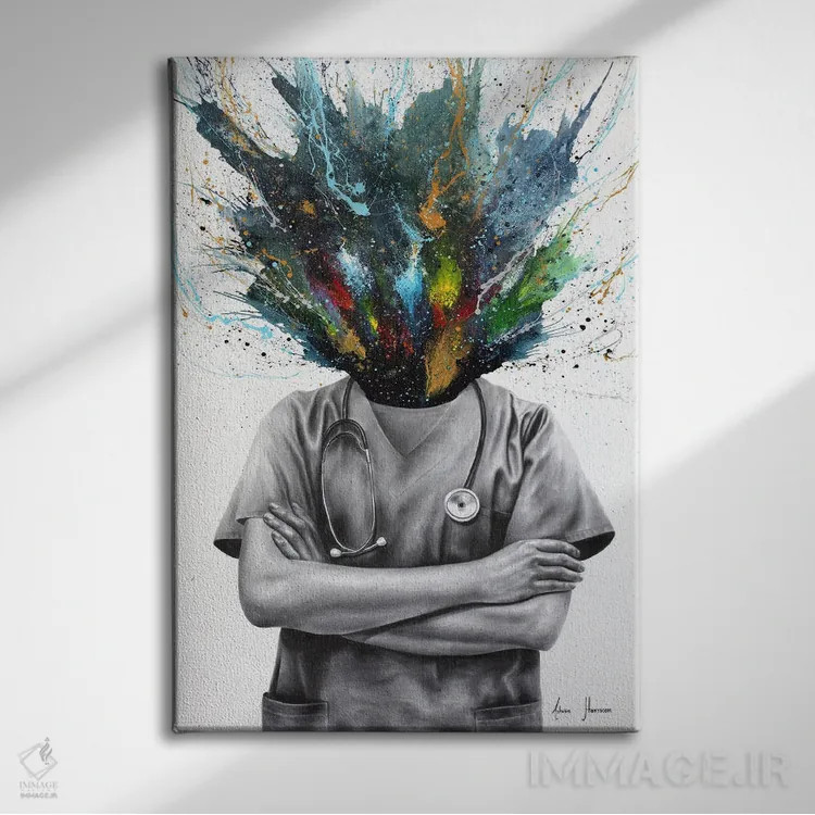 تابلو دکوراتیو دوشنبه پزشکی اثر اشوین هریسون - نمای روبهرو روی دیوار