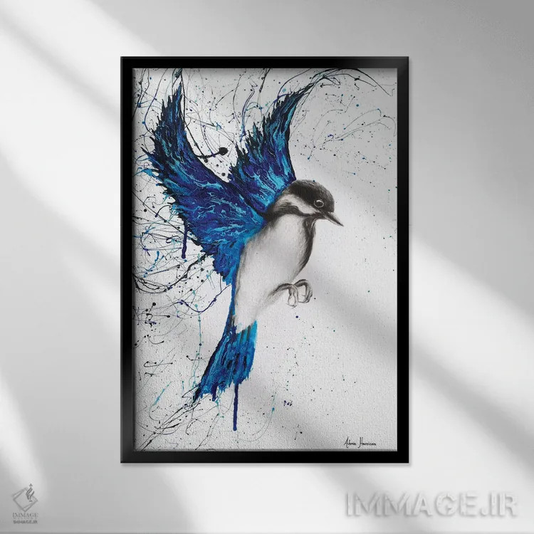 تابلو دکوراتیو رویاباف آخر هفته اثر اشوین هریسون - نمای قابدار مشکی