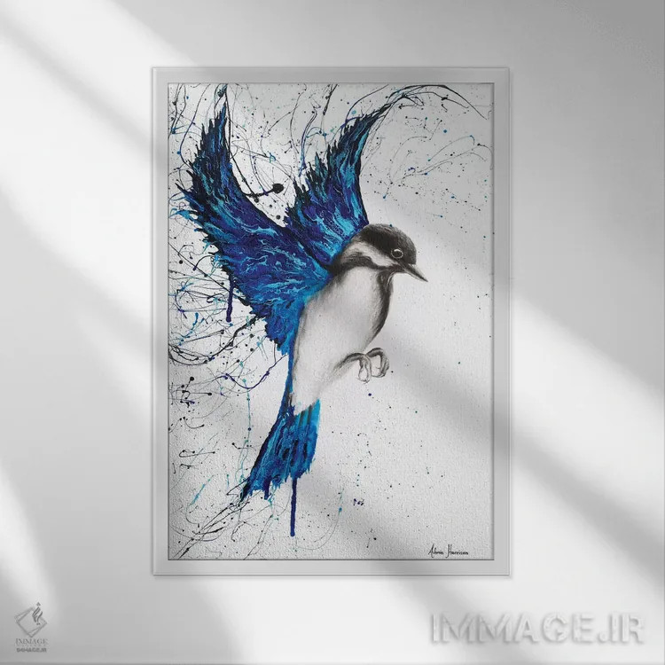 تابلو دکوراتیو رویاباف آخر هفته اثر اشوین هریسون - نمای قابدار سفید