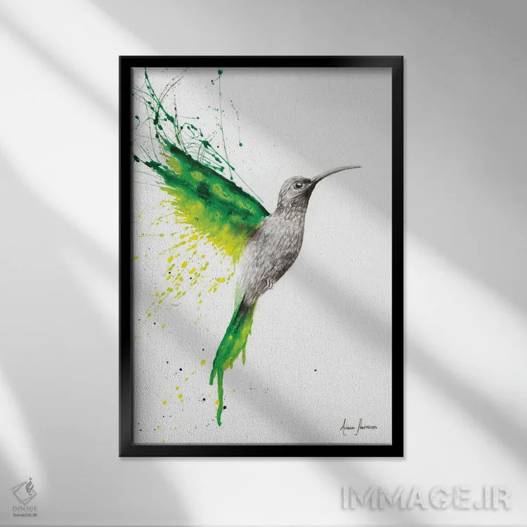 تابلو دکوراتیو خورشید زمرباور اثر اشوین هریسون - نمای قابدار مشکی
