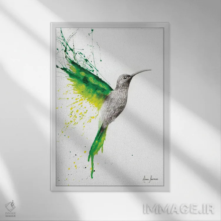 تابلو دکوراتیو خورشید زمرباور اثر اشوین هریسون - نمای قابدار سفید