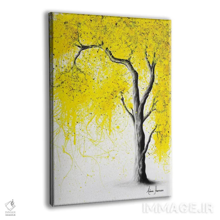 تابلو دکوراتیو سه گانه درختان پاییزی اثر اشوین هریسون - نمای پرسپکتیو محصول
