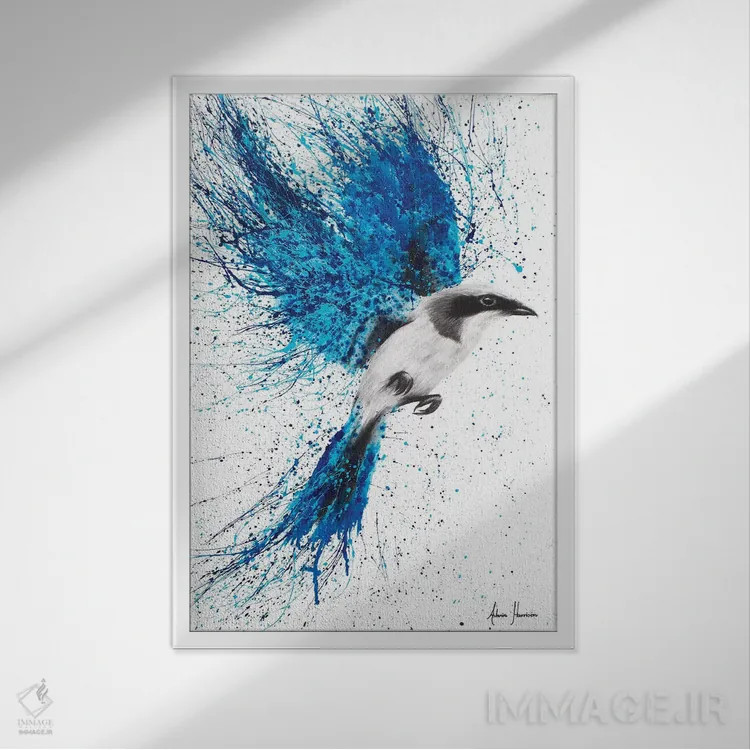 تابلو دکوراتیو جهتی نو اثر اشوین هریسون - نمای قابدار سفید
