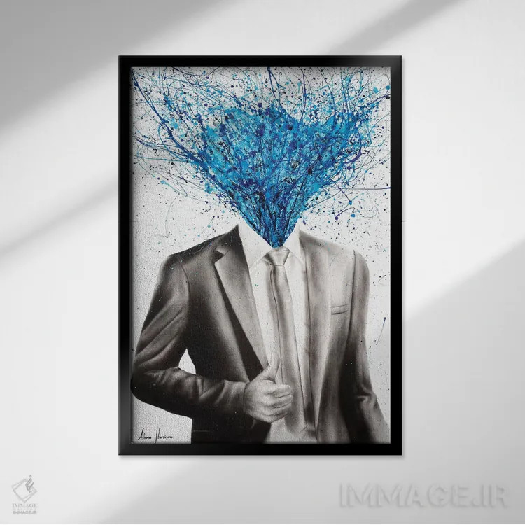 تابلو دکوراتیو امروز را بی خیال اثر اشوین هریسون - نمای قابدار مشکی