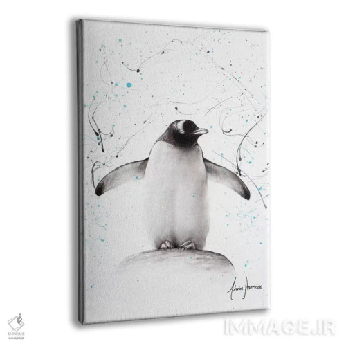 تابلو دکوراتیو رژه پنگوئن ها اثر اشوین هریسون - نمای پرسپکتیو محصول