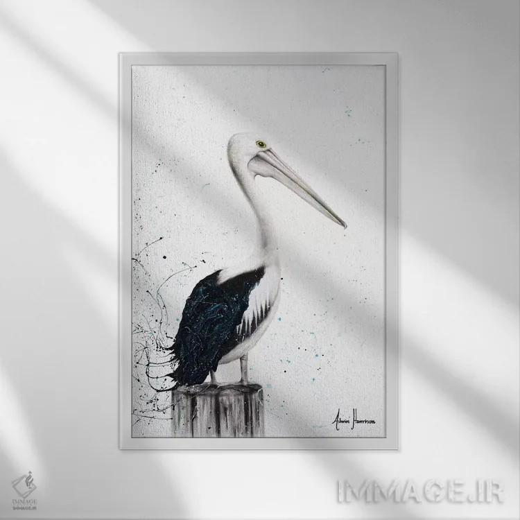 تابلو دکوراتیو در انتظار خورشید اثر اشوین هریسون - نمای قابدار سفید