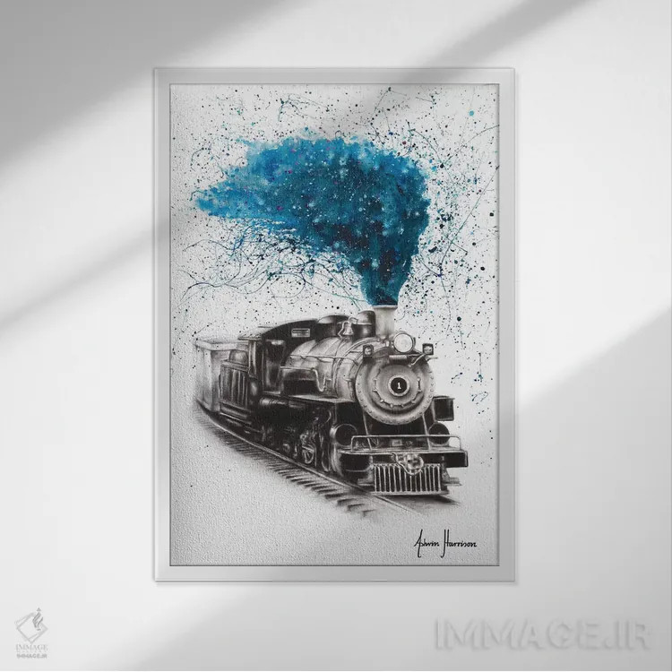 تابلو دکوراتیو مسافر زمان اثر اشوین هریسون - نمای قابدار سفید