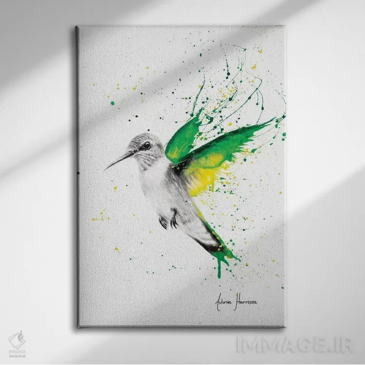 تابلو دکوراتیو پرنده زمرباور اثر اشوین هریسون - نمای روبهرو روی دیوار
