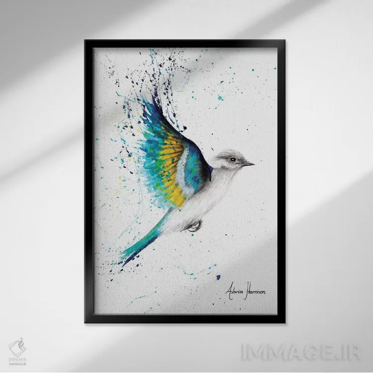 تابلو دکوراتیو آزادی برای کاوش اثر اشوین هریسون - نمای قابدار مشکی