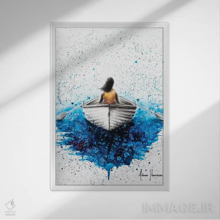 تابلو دکوراتیو پیدا کردن خودم اثر اشوین هریسون - نمای قابدار سفید