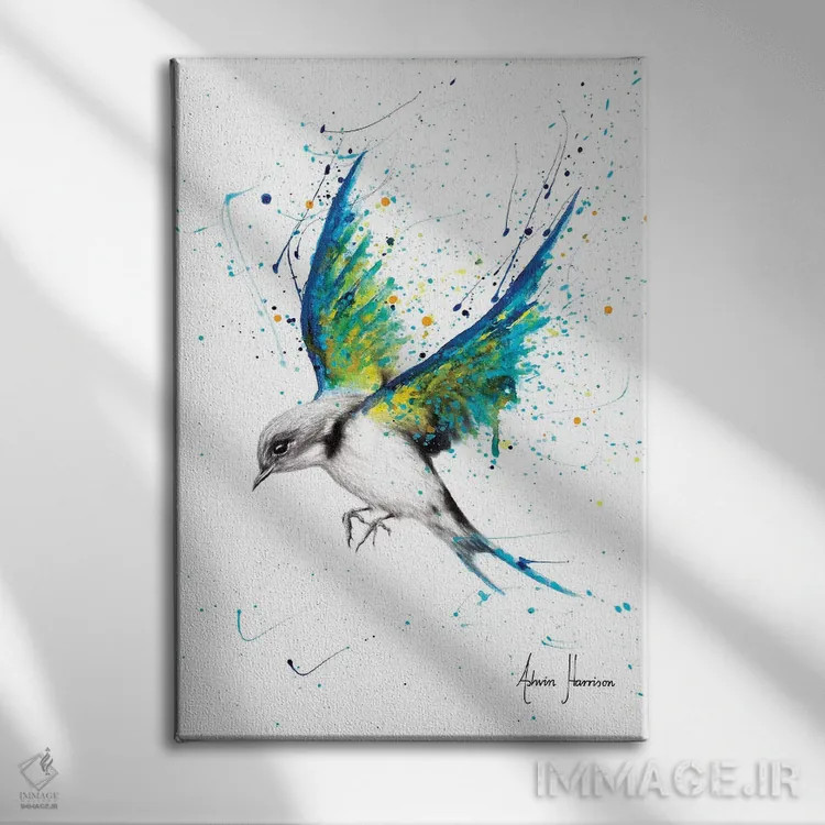 تابلو دکوراتیو درون یک دریاچه اثر اشوین هریسون - نمای روبهرو روی دیوار