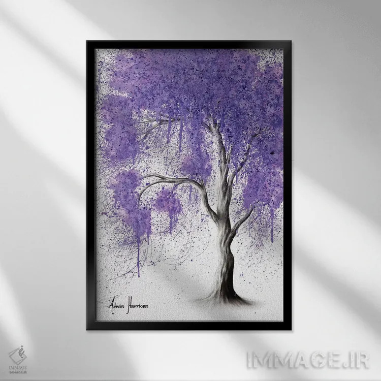 تابلو دکوراتیو درخت رقص صلح اثر اشوین هریسون - نمای قابدار مشکی
