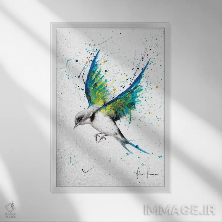 تابلو دکوراتیو درون یک دریاچه اثر اشوین هریسون - نمای قابدار سفید