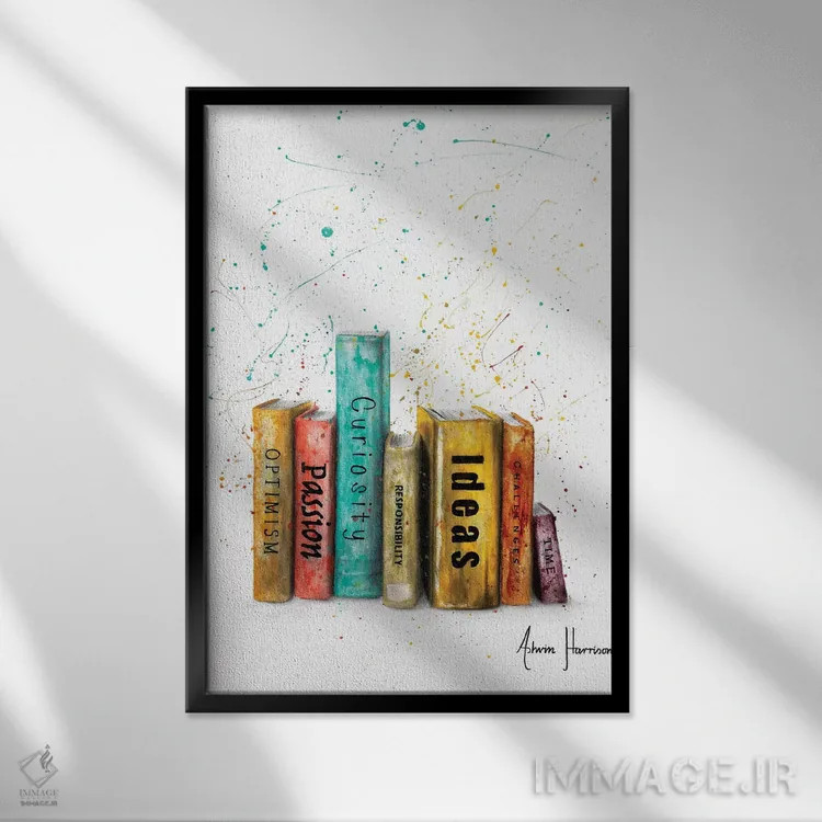 تابلو دکوراتیو یکی بودن اثر اشوین هریسون - نمای قابدار مشکی