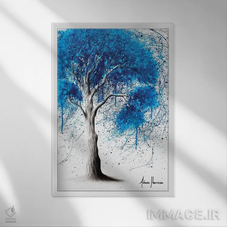 تابلو دکوراتیو درخت صدای اقیانوس اثر اشوین هریسون - نمای قابدار سفید