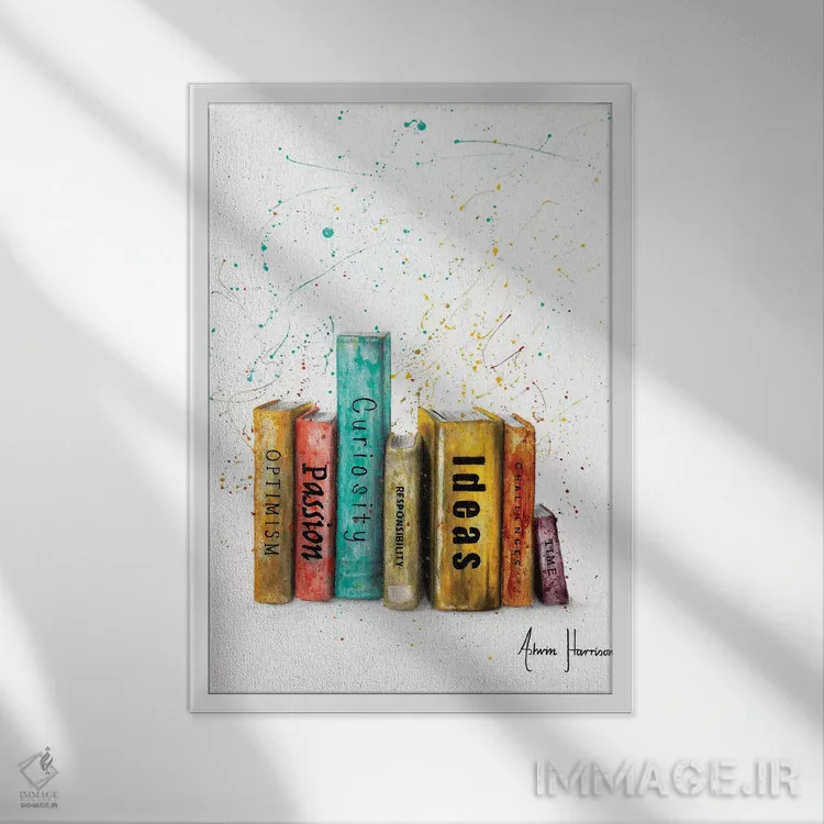 تابلو دکوراتیو یکی بودن اثر اشوین هریسون - نمای قابدار سفید