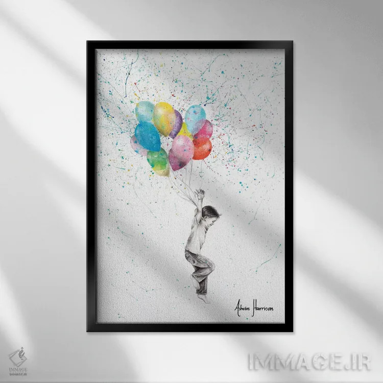 تابلو دکوراتیو امروز همان روز خواهد بود اثر اشوین هریسون - نمای قابدار مشکی