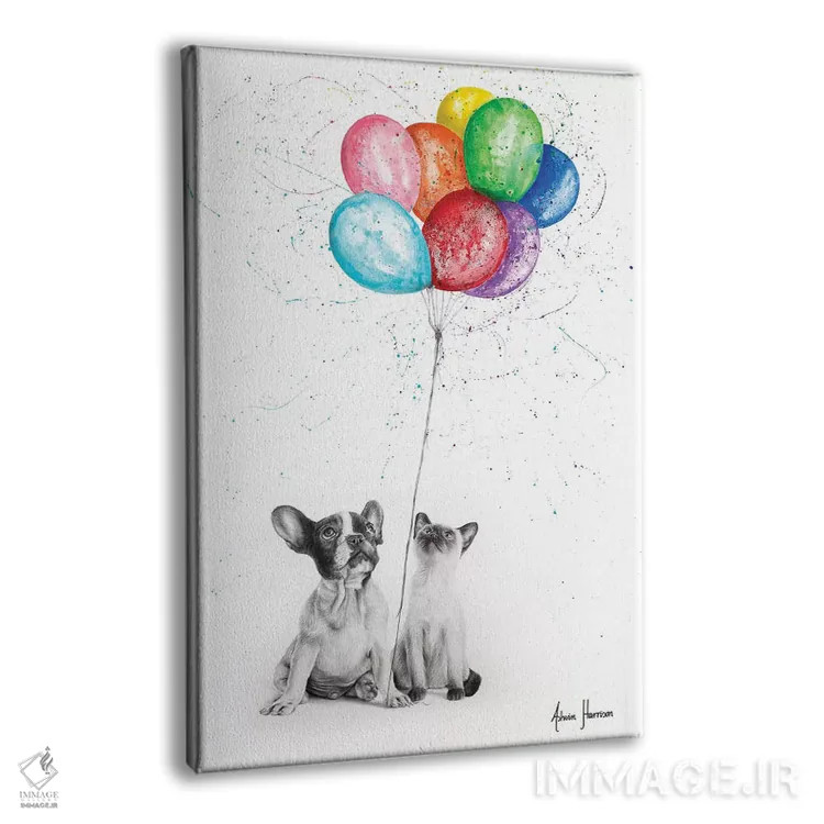 تابلو دکوراتیو هشت بادکنک اثر اشوین هریسون - نمای پرسپکتیو محصول