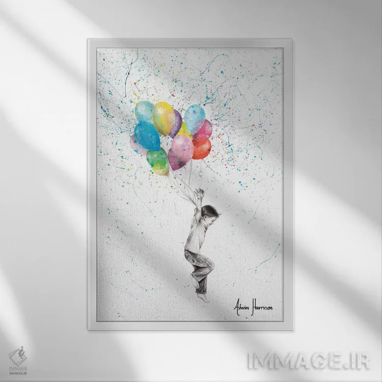 تابلو دکوراتیو امروز همان روز خواهد بود اثر اشوین هریسون - نمای قابدار سفید