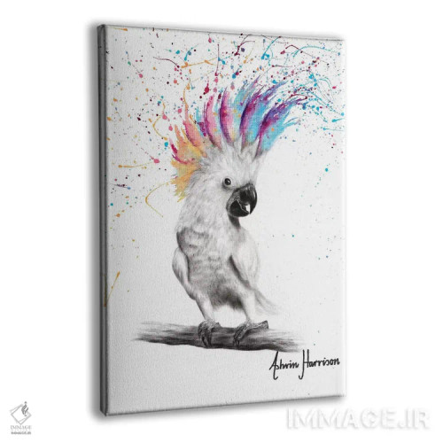 تابلو دکوراتیو کاکاتو پانک اثر اشوین هریسون - نمای پرسپکتیو محصول