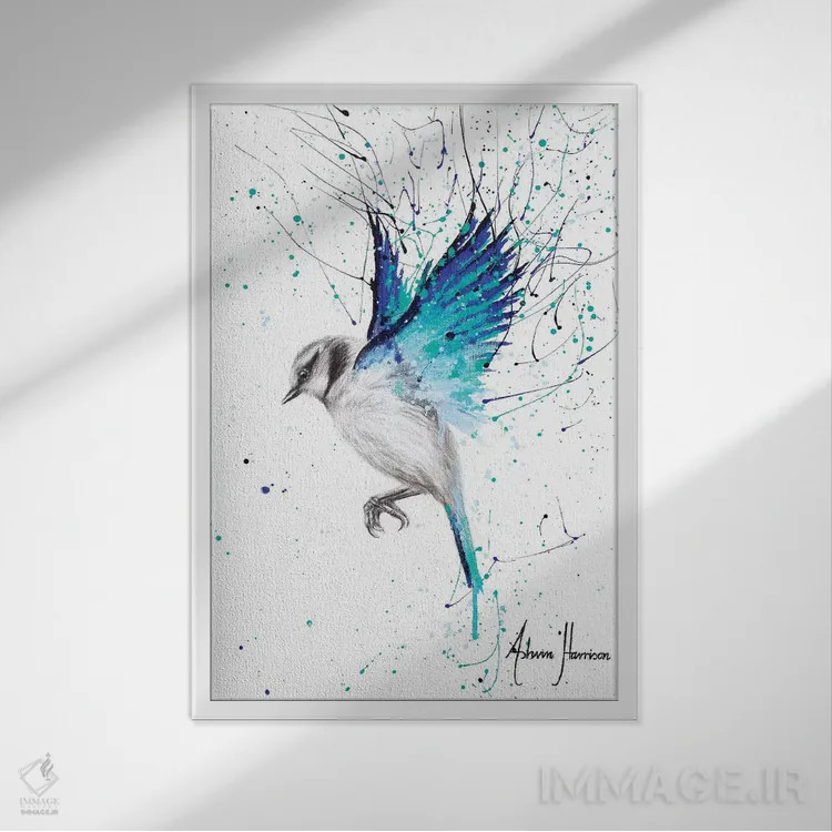 تابلو دکوراتیو آرام اثر اشوین هریسون - نمای قابدار سفید