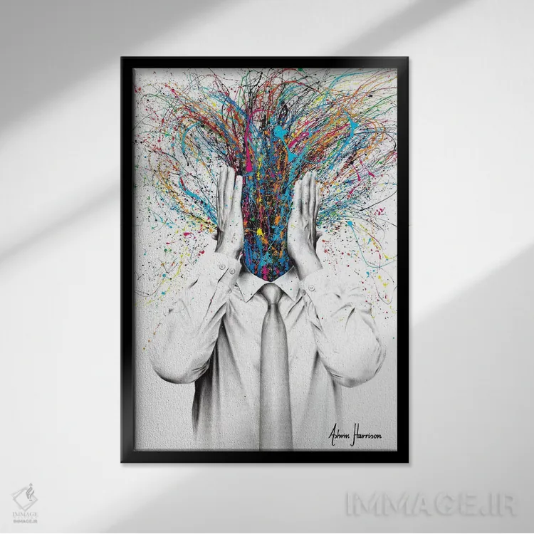 تابلو دکوراتیو ذهن آگاهی اثر اشوین هریسون - نمای قابدار مشکی