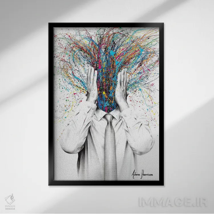 تابلو دکوراتیو ذهن آگاهی اثر اشوین هریسون - نمای قابدار مشکی