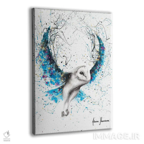 تابلو دکوراتیو جغد اسرارآمیز اثر اشوین هریسون - نمای پرسپکتیو محصول