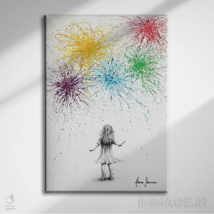 تابلو دکوراتیو رویای نقاشی شده اثر اشوین هریسون - نمای روبهرو روی دیوار