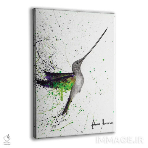 تابلو دکوراتیو مرغ مگس خوشحال در باغ اثر اشوین هریسون - نمای پرسپکتیو محصول