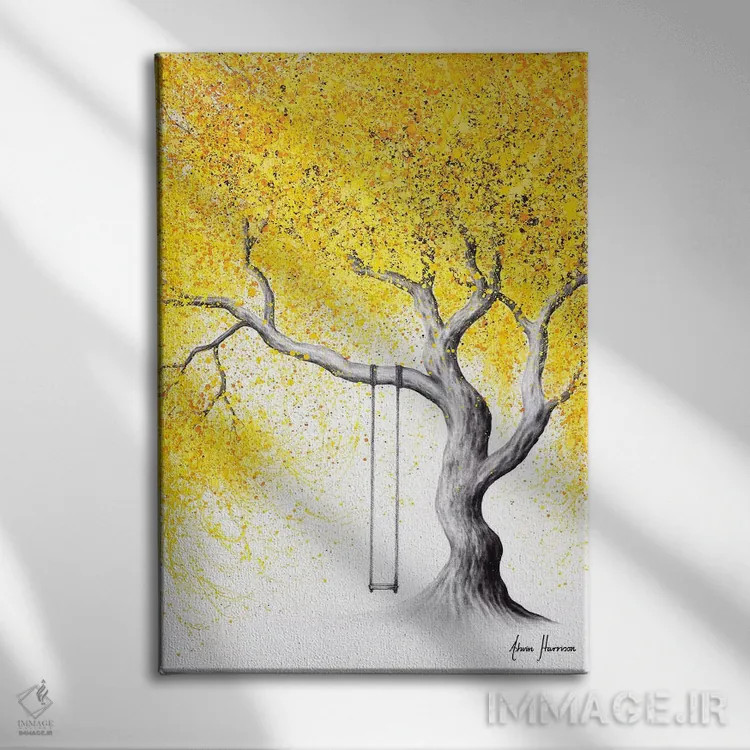 تابلو دکوراتیو پاییز آرام اثر اشوین هریسون - نمای روبهرو روی دیوار