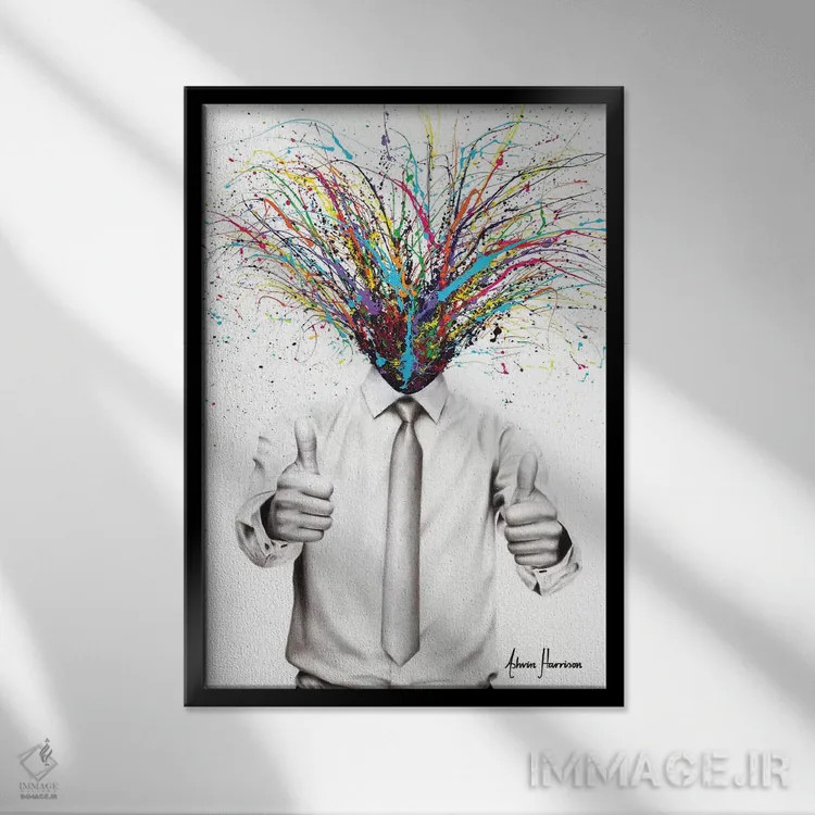تابلو دکوراتیو آرام باش اثر اشوین هریسون - نمای قابدار مشکی