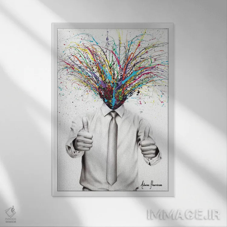 تابلو دکوراتیو آرام باش اثر اشوین هریسون - نمای قابدار سفید