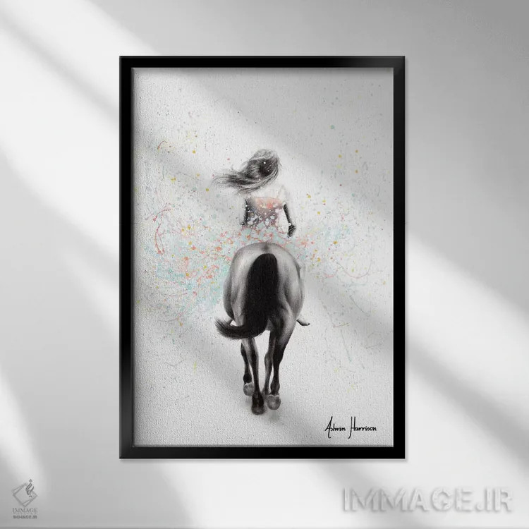 تابلو دکوراتیو یافتن راه خود اثر اشوین هریسون - نمای قابدار مشکی