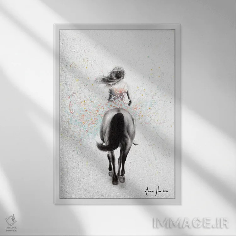 تابلو دکوراتیو یافتن راه خود اثر اشوین هریسون - نمای قابدار سفید