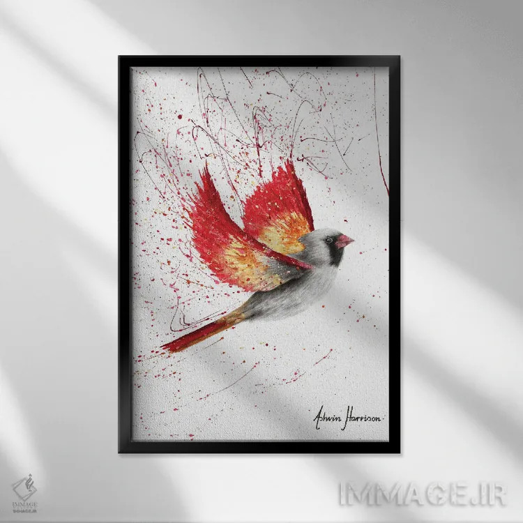 تابلو دکوراتیو کارباورال مهربان اثر اشوین هریسون - نمای قابدار مشکی