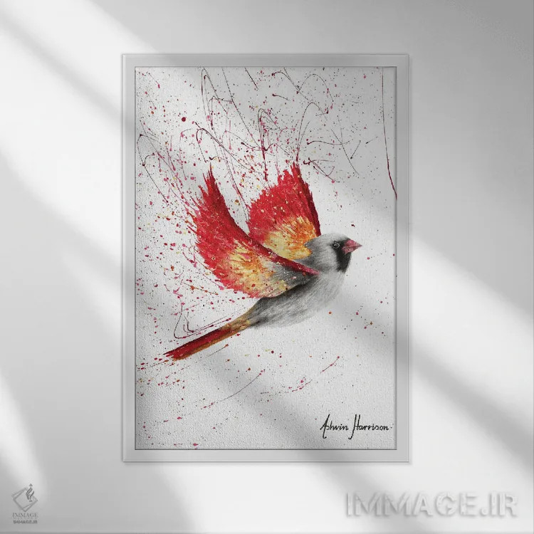 تابلو دکوراتیو کارباورال مهربان اثر اشوین هریسون - نمای قابدار سفید