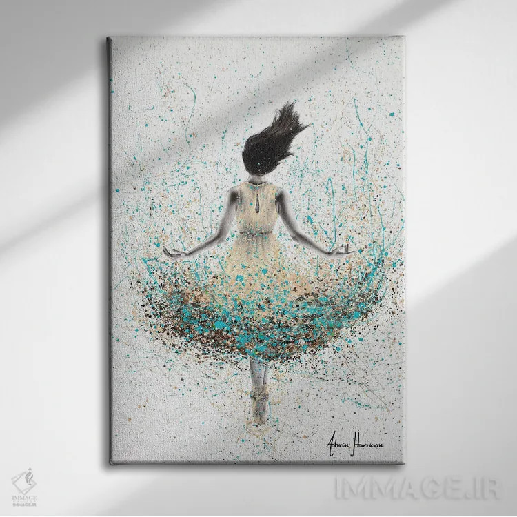 تابلو دکوراتیو بالرین رودخانه گندم اثر اشوین هریسون - نمای روبهرو روی دیوار