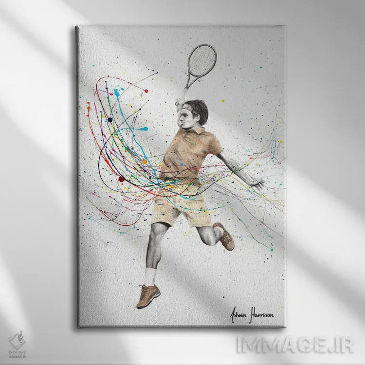 تابلو دکوراتیو نوسان قهرمانانه اثر اشوین هریسون - نمای روبهرو روی دیوار