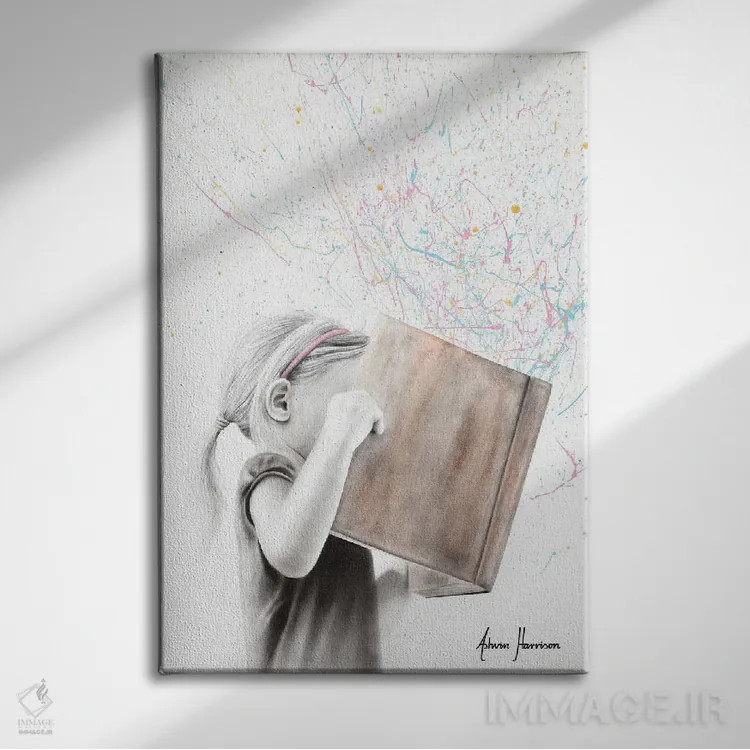 تابلو دکوراتیو متفکرانه اثر اشوین هریسون - نمای روبهرو روی دیوار