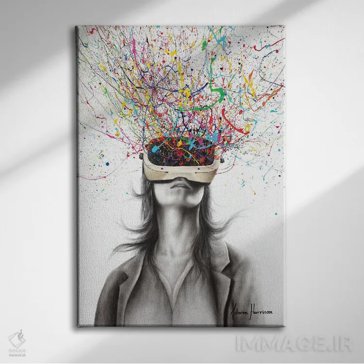 تابلو دکوراتیو واقعیت فیلتر شده اثر اشوین هریسون - نمای روبهرو روی دیوار