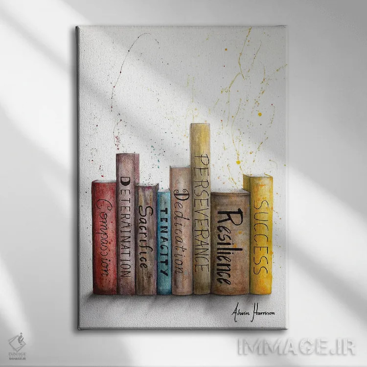 تابلو دکوراتیو سفر به تکامل اثر اشوین هریسون - نمای روبهرو روی دیوار