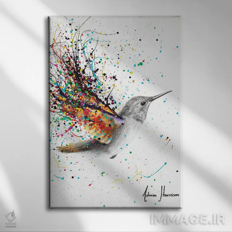 تابلو دکوراتیو پرنده خوش یمن اثر اشوین هریسون - نمای روبهرو روی دیوار