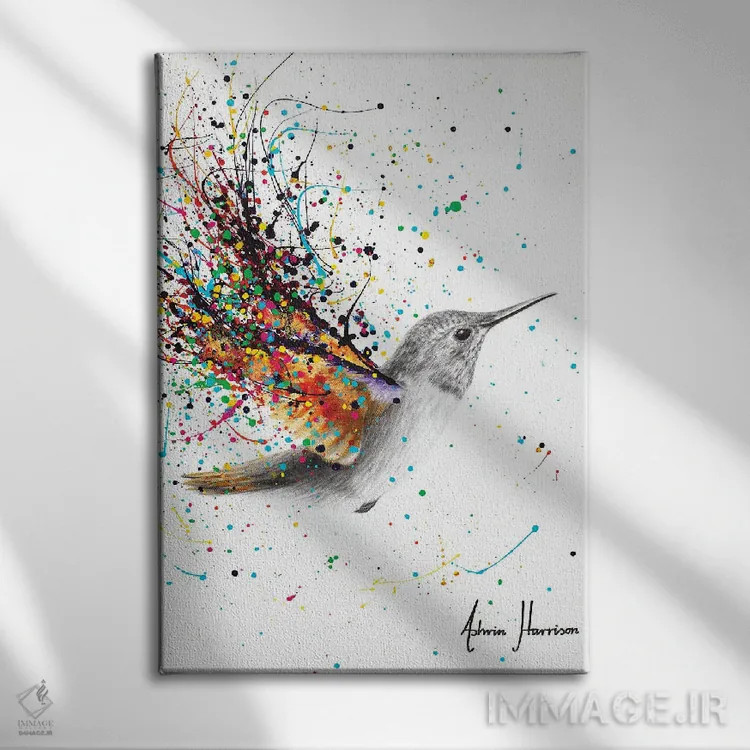 تابلو دکوراتیو پرنده خوش یمن اثر اشوین هریسون - نمای روبهرو روی دیوار