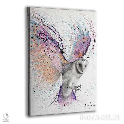 تابلو دکوراتیو جغد روشن ماه اثر اشوین هریسون - نمای پرسپکتیو محصول