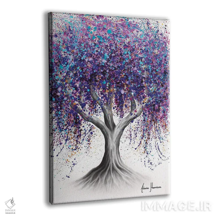 تابلو دکوراتیو درخت منظره تاکستان اثر اشوین هریسون - نمای پرسپکتیو محصول