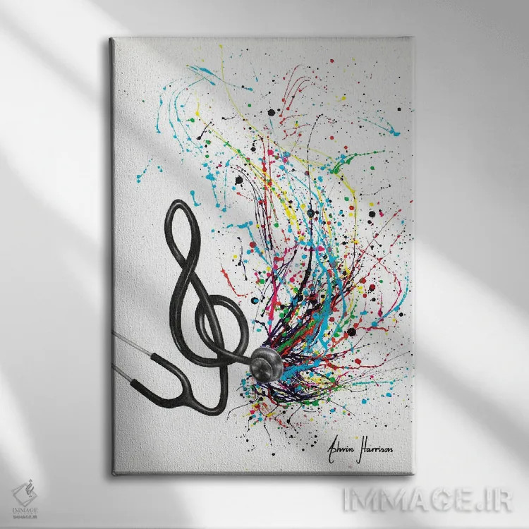 تابلو دکوراتیو ریتم حیاتی اثر اشوین هریسون - نمای روبهرو روی دیوار
