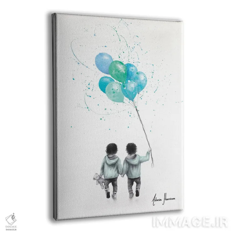 تابلو دکوراتیو دوقلوها اثر اشوین هریسون - نمای پرسپکتیو محصول